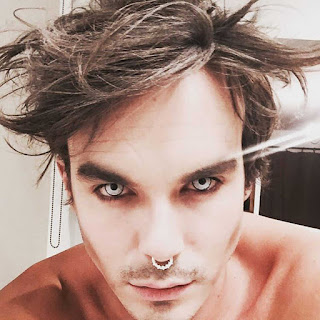 Tyler Blackburn as Vampire for Halloween