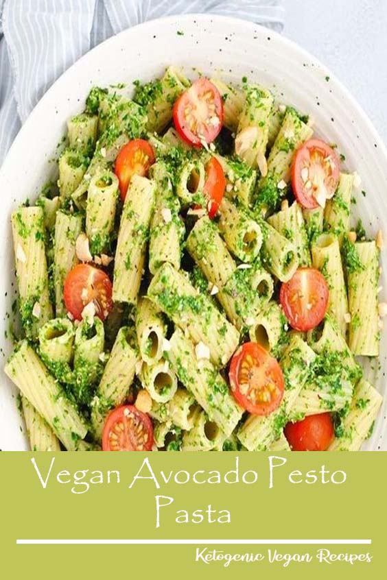 Vegan Avocado Pesto Pasta