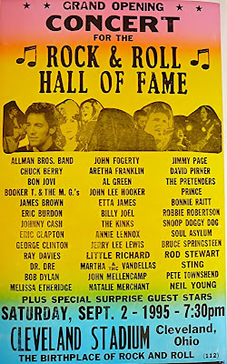 September 2, 1995: The Rock & Roll Hall of Fame poster