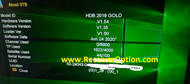 HD BOX HDB 2019 GOLD NEW SOFTWARE  V1.35 24 JUNE 2020