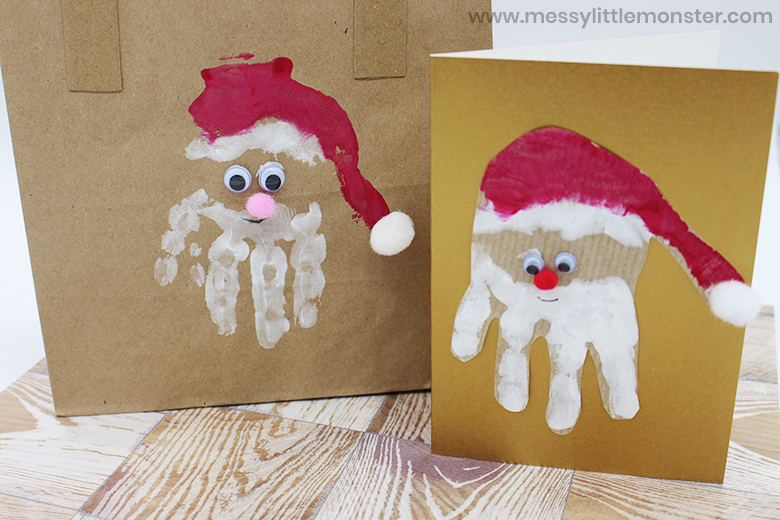 Handprint Santa craft for kids