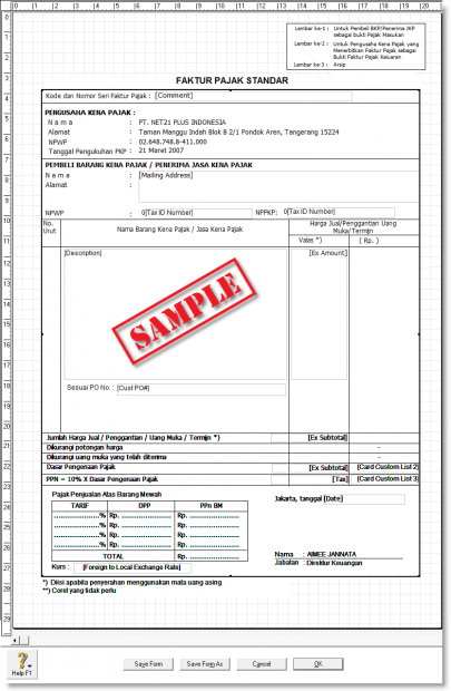 Contoh pembuatan faktur pajak standar contoh faktur pajak 