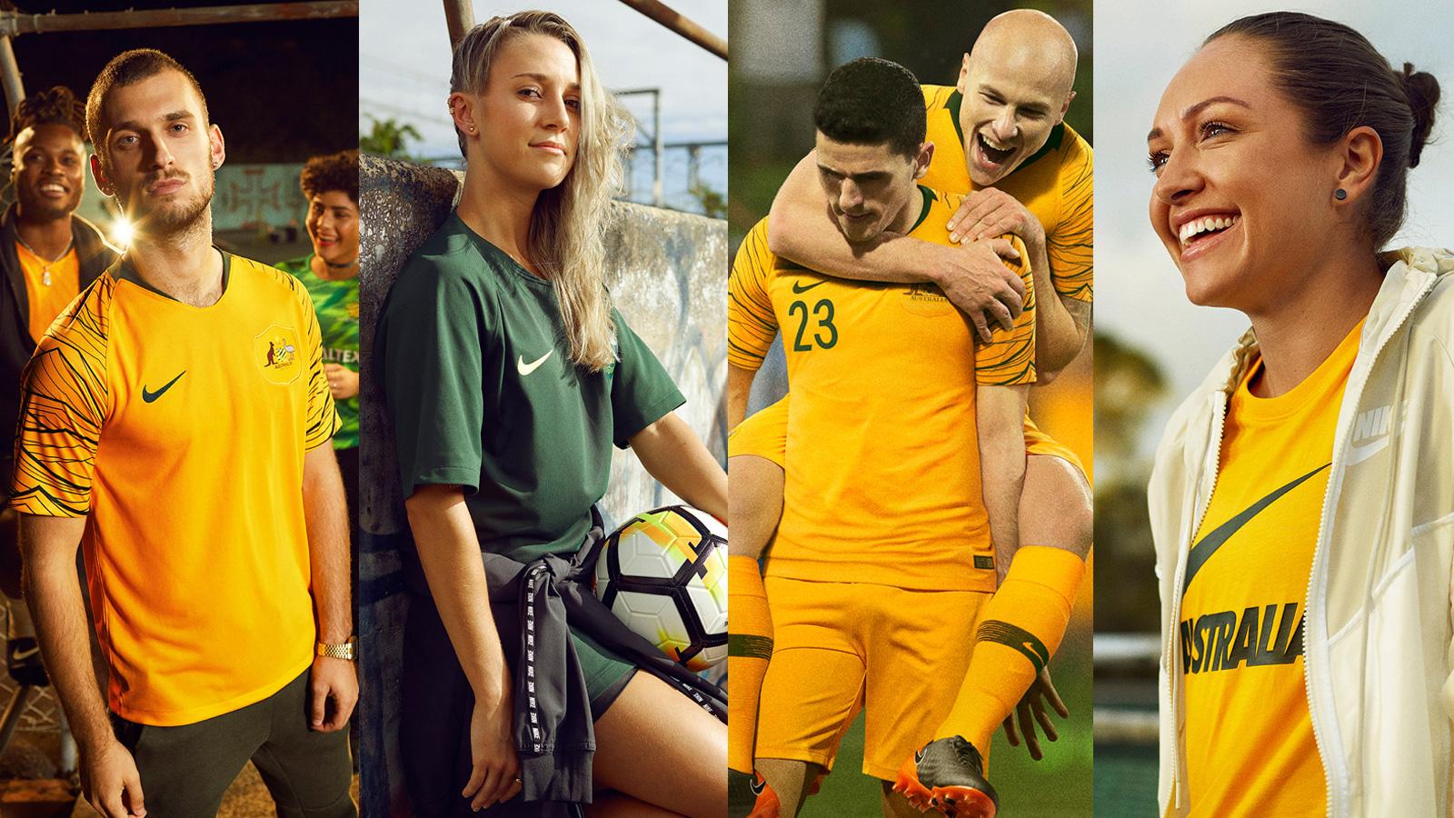 Australia 2018 World Cup Home and Away Kits + PreMatch