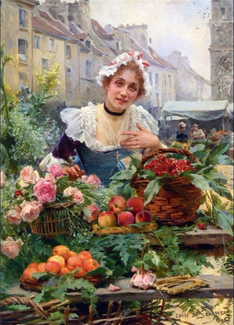 Louis Marie de Schyrver Продавщица цветов