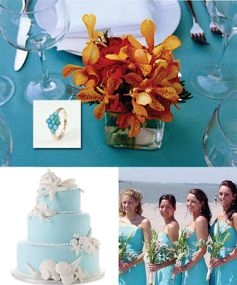 on aqua as a wedding color