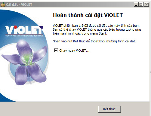 Hướng dẫn cài đặ phần mềm ViOLET 1.9 mới nhất 2021 f