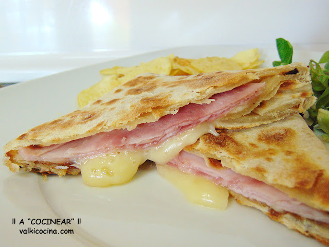 Wrap-sándwich de jamón y queso