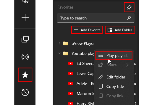 How make Bookmarks as floating window on PC