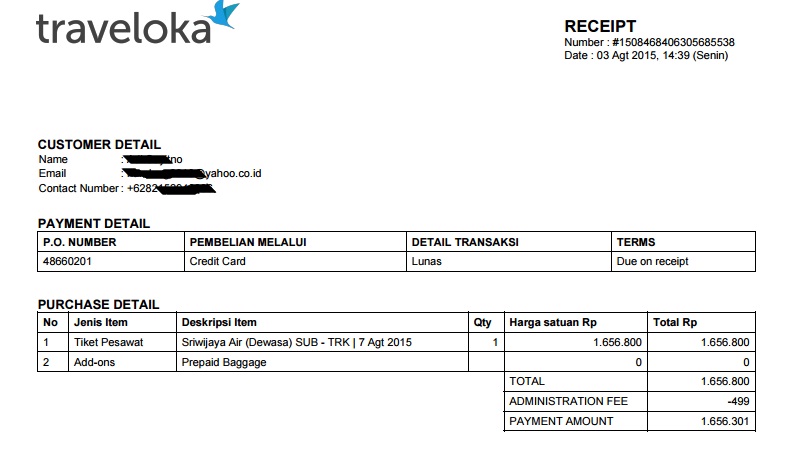 Pesan Tiket Pesawat Sriwijaya Via Traveloka dengan Kartu 