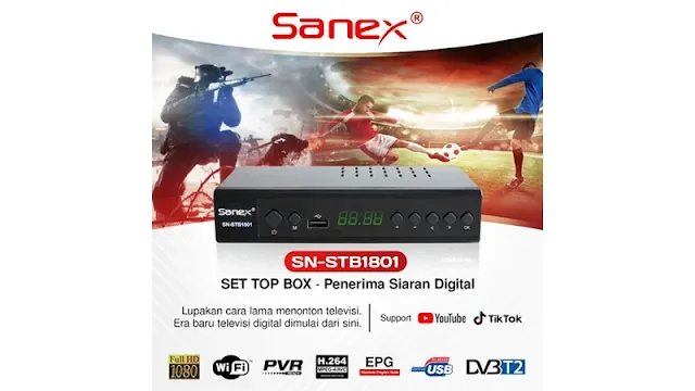 cara setting set top box sanex