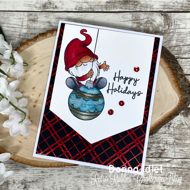 Donna Idlet, Trinity Stamps Holiday Hang Out, Merry Little Christmas Challenge,  Christmas Card,copic coloring,