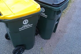 Trash and recycling bins