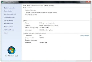 TweakUI untuk mengatur settingan Windows Vista dan Windows 7