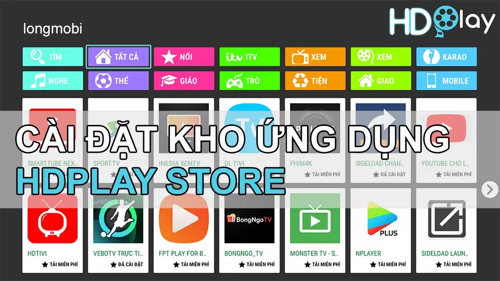 Cai dat ung dung hdplay store