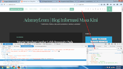 Penggunaan Inspect Element Dalam Modifikasi Template 