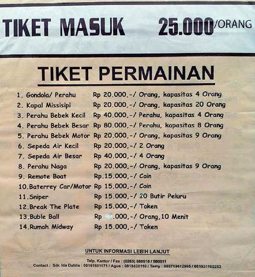 Harga Tiket Masuk & Wahana Little Venice Kota Bunga Bogor