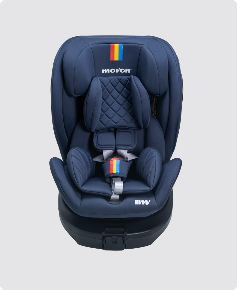 Movon MoveMate Car Seat Blue Black pandangan hadapan