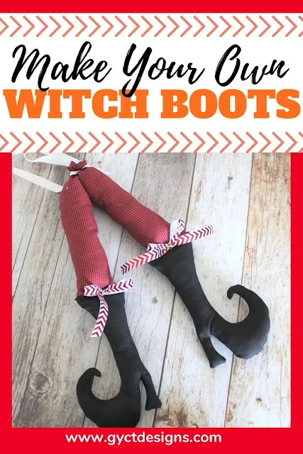 Make your own adorable witch boots for fall or Halloween decorating with this free witch shoe template and tutorial.