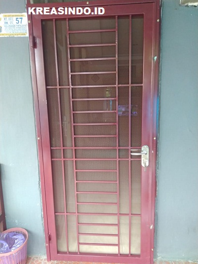 Pintu Kawat Nyamuk Besi Minimalis pesanan Bpk Yono di Parung Serab Depok