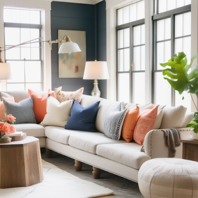 how to mix and match pillows on a sofa