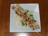 Pork Skewers with Pineapple-Scallion Rice