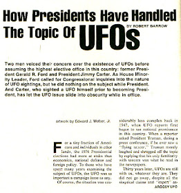 How Presidents Have Handled The Topic of UFOs (Pg 1) - By Robert Barrow - Argosy UFO 1977-78