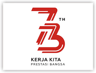 desain grafis  logo hut ri 73 cdr