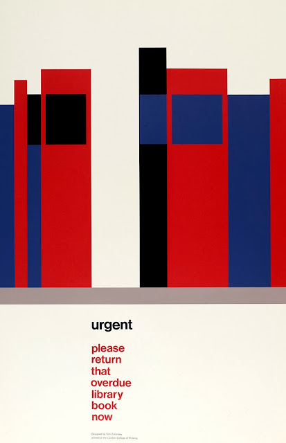 Library poster by Tom Eckersley. Exhibited at London College of Communication