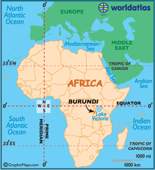 Burundi Afrika Haritası