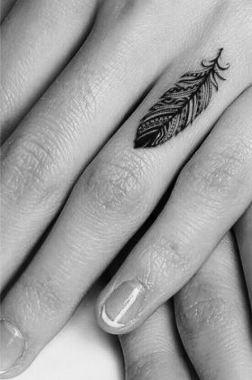 small-finger-feather-tattoo