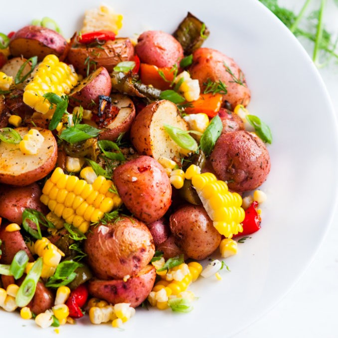 SOUTHWEST ROASTED POTATO SALAD #cleaneating #vegan