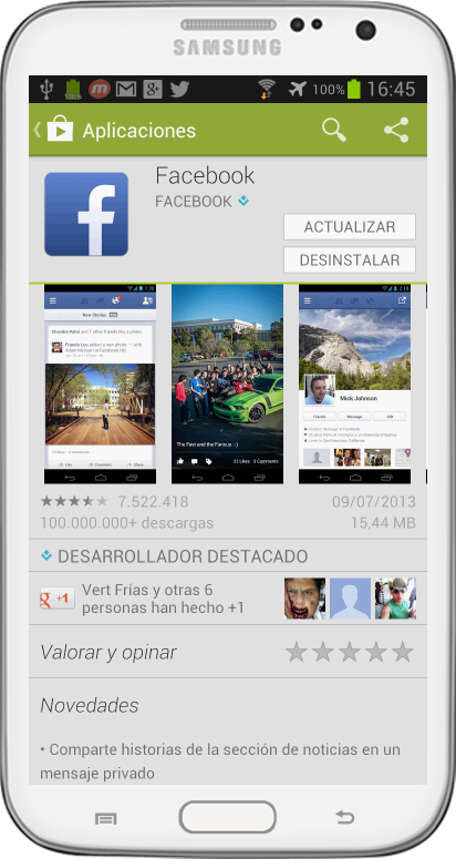 Facebook se actualiza para android ahora se puede mover a la SD  