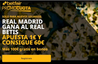 betfair supercuota Liga Betis vs Real Madrid 26 septiembre 2020