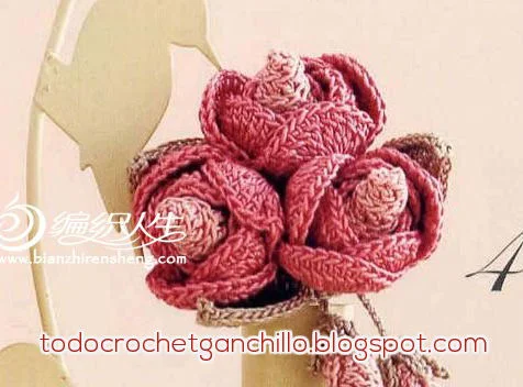 rosas crochet con patrones