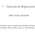 Seleção de regressores na avaliação imobiliária