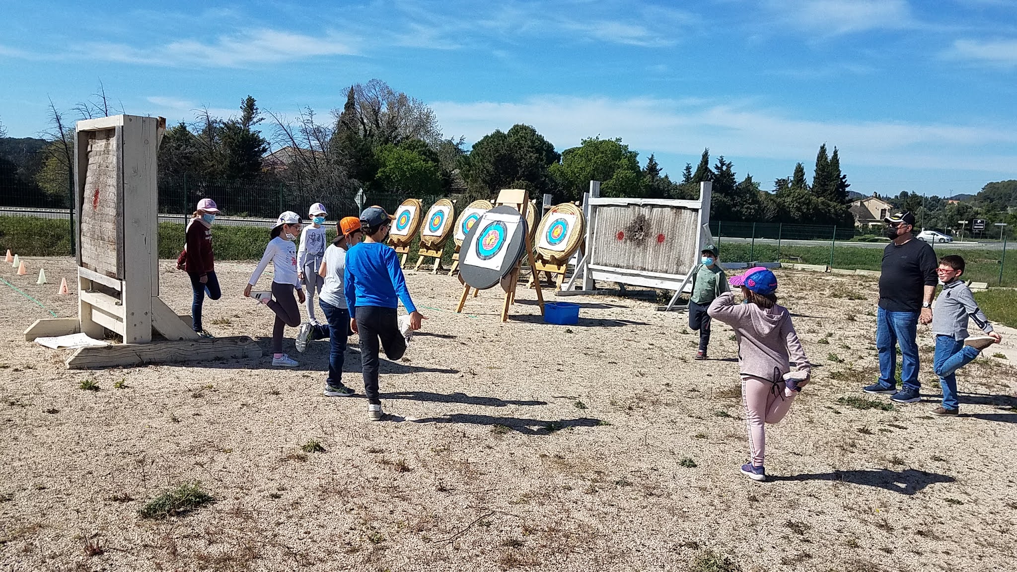 Poussins à l'entrainement