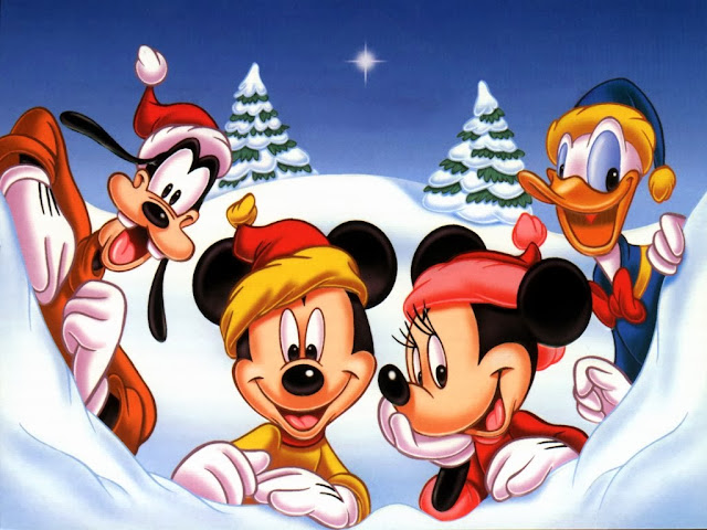 Christmas HD Wallpaper - Disney Characters on Christmas