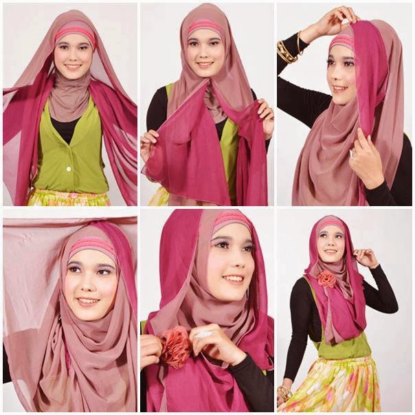 Cara memakai hijab segi empat terbaru 2014 Trend Terkini  Tips trik Memasang berbagai Barang 