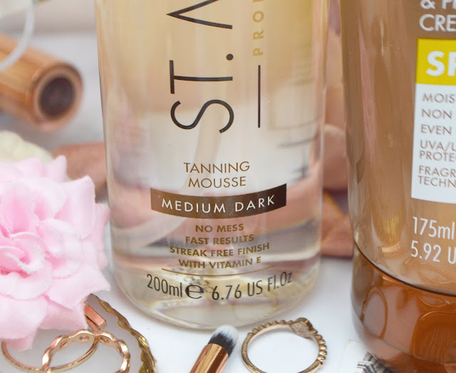 New In From St Moriz | St. Moriz Professional Medium - Dark Clear Tanning Mousse & St. Moriz Advanced Pro Gradual Tan & Protect Cream; Lovelaughslipstick Blog Review