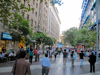 Pedestrian Shopping Walkways Santiago Chile