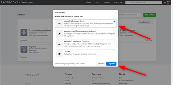 cara buat aplikasi di facebook developer sendiri