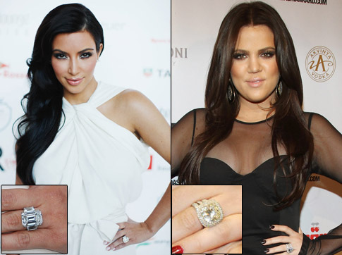 In the battle of the sibling engagement rings Kim Kardashian has Khloe 