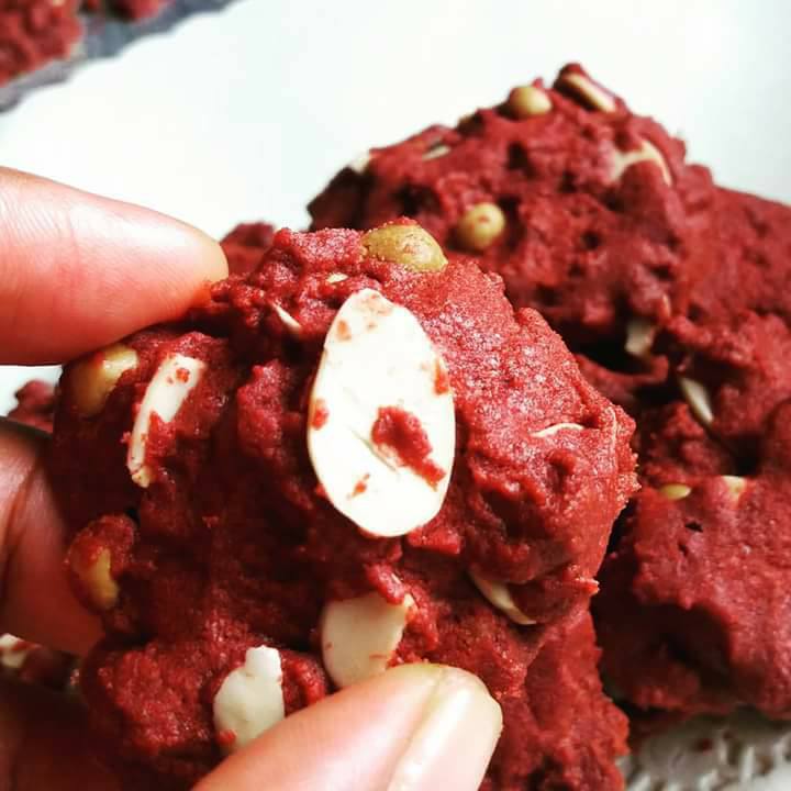 Resepi Biskut Red Velvet @ Red Velvet Cookies Recipe