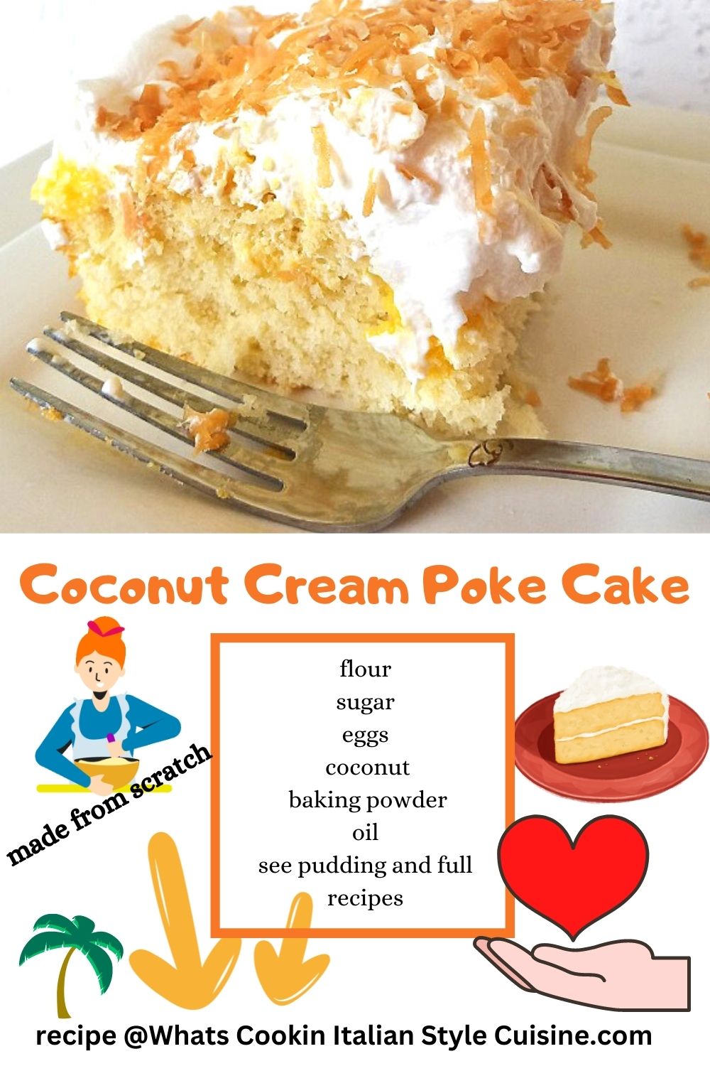 pin for later poke cake coconut with pudding recipe