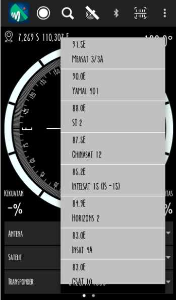 Mencari Satelit dengan DVB Finder