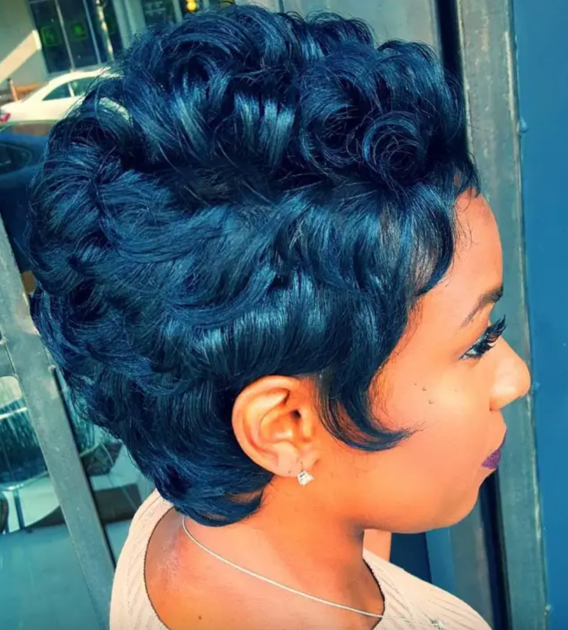 short black hairstyles with shaved sides and back