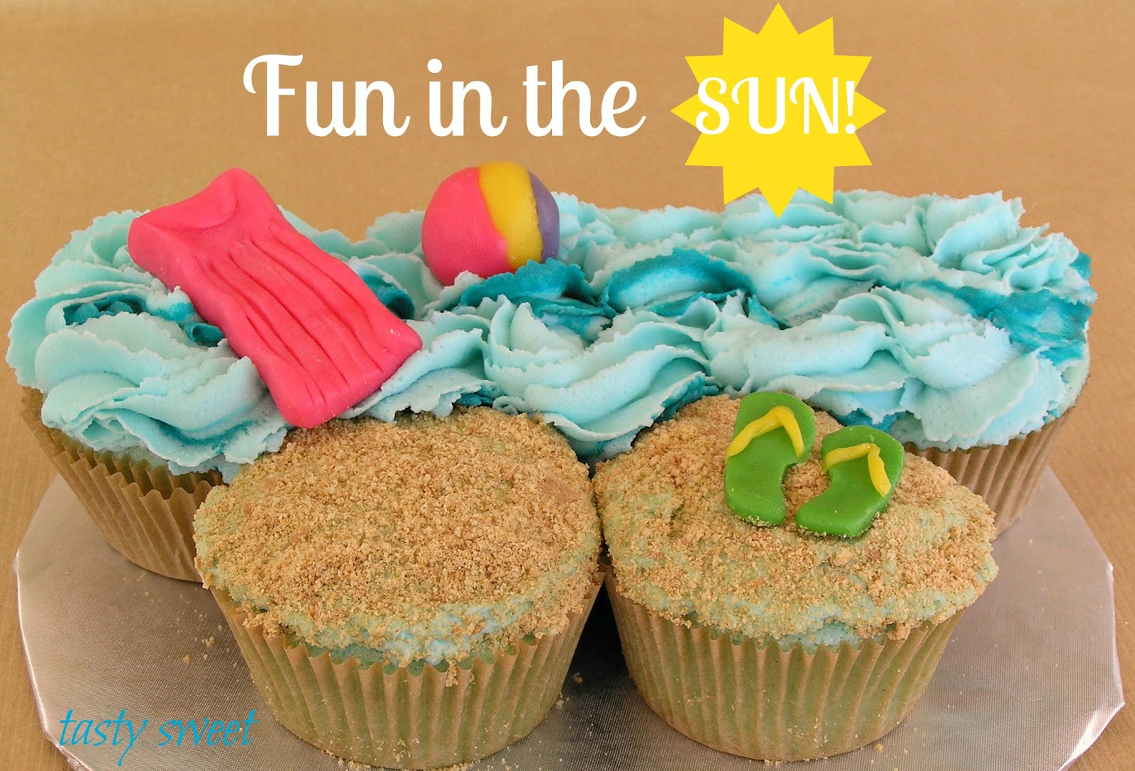shaken together: blue raspberry beach cupcakes & candy clay ...