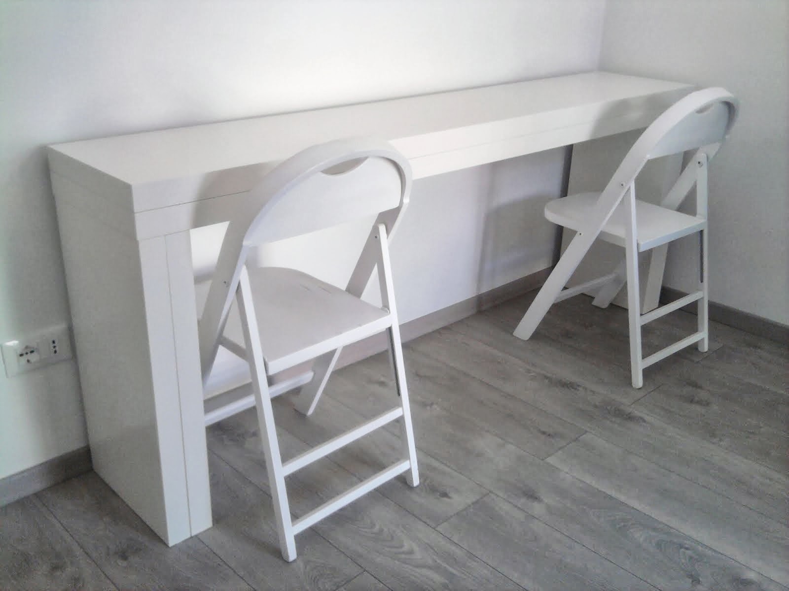 Double it! Malm console becomes a 10 people table  IKEA 