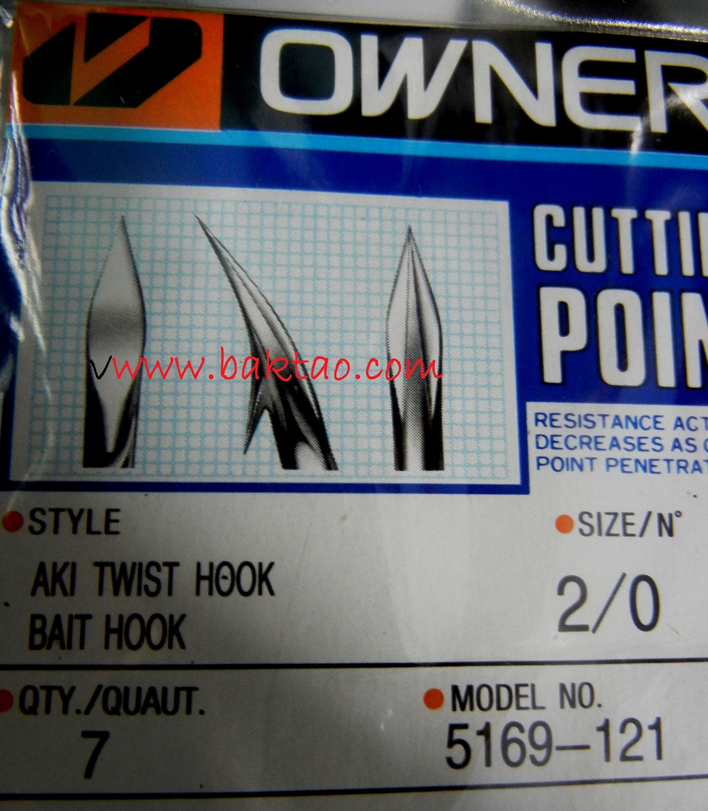 Owner Cutting Point Aki Twist Bait Hook