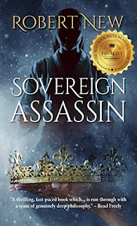 Sovereign Assassin thriller book promotion by Robert New